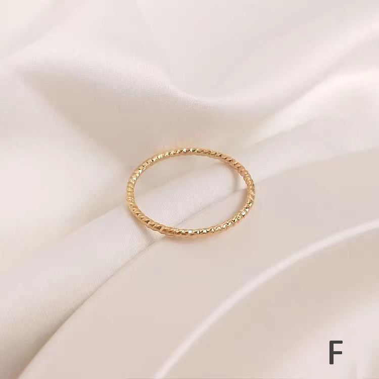 WG1083 Multi Engraved Copper Rings for Jewelry DIY