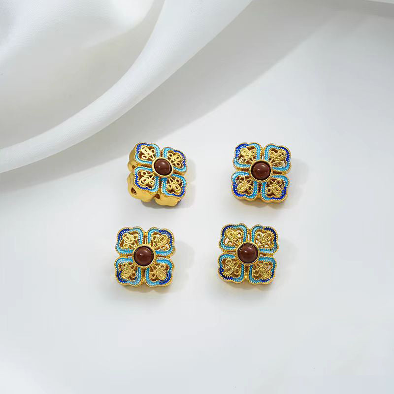 [WG1172] Cloidonne & Colour enamels spacers charms for jewelry diy