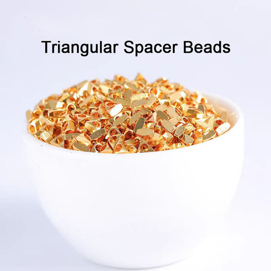 [WG1198] 100pcs gold/silver triangular spacers for Jewelry diy