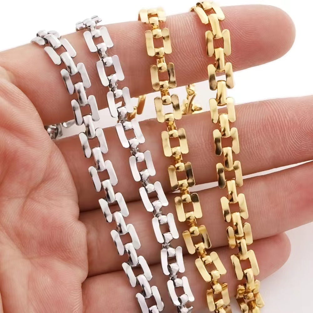 WG1014  Watch strap chain-Vacuum Plating Waterproof Stainless steel diy chain