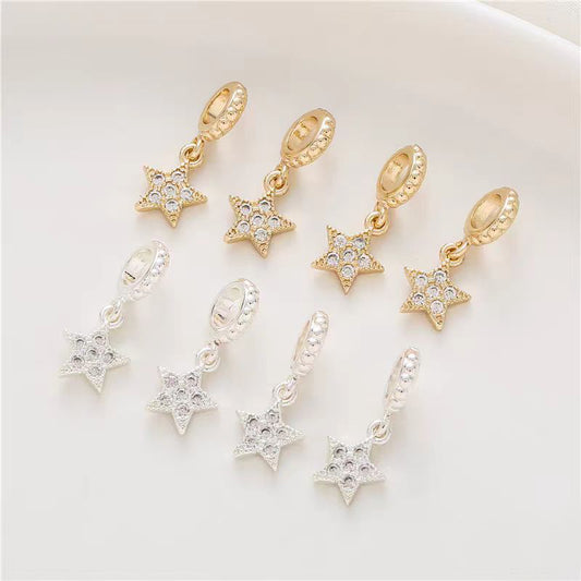 [WG1148] 5PCS/pack star spacer charm pendant for handmade jewelry diy