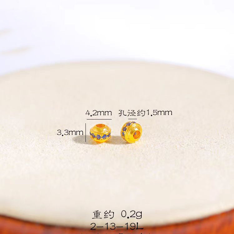 [WG1195] Zircon rainbow spacers for Jewelry diy charms