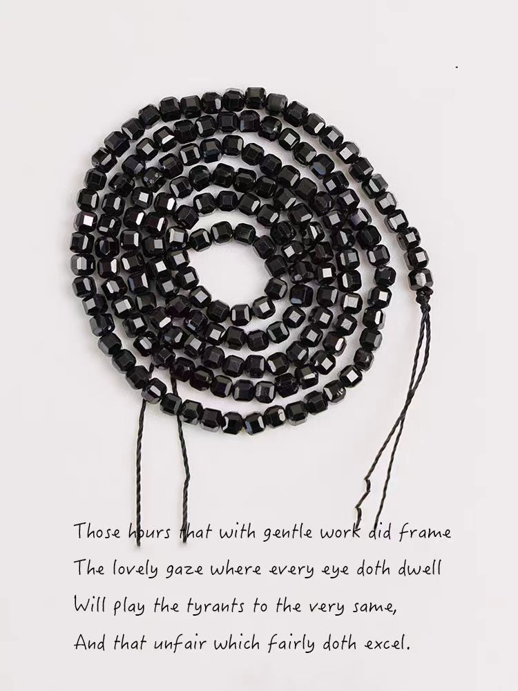 [WG1100] Black Spinel Square facted