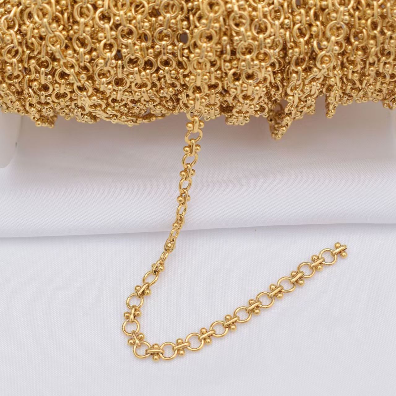 [WG1164] 1M 24k Gold Plated Chain-Vacuum Plating Waterproof Jewelry DIY Chain-