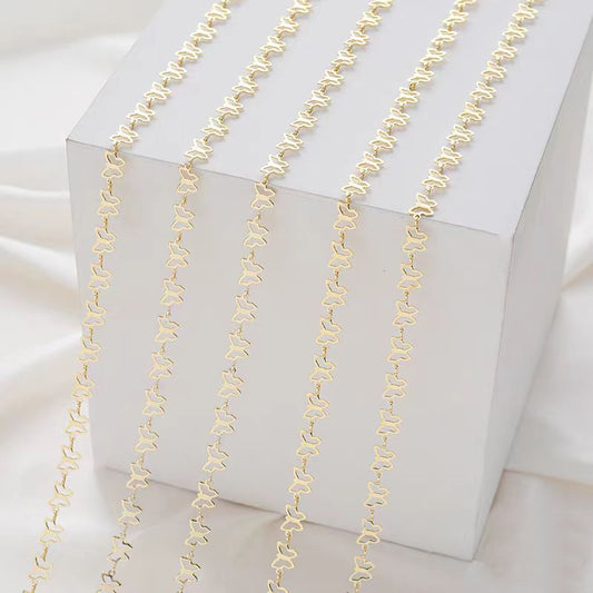 [WG1156] 1M butterfly chain-vacuum plating waterproof chain