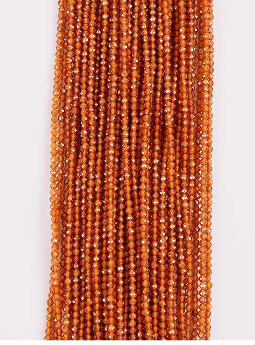 [WG1110] Multi- natural garnet facted beads 1 string for Jewelry diy