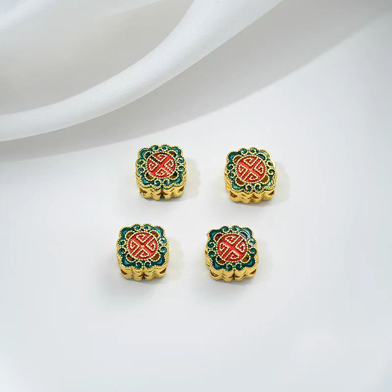 [WG1172] Cloidonne & Colour enamels spacers charms for jewelry diy