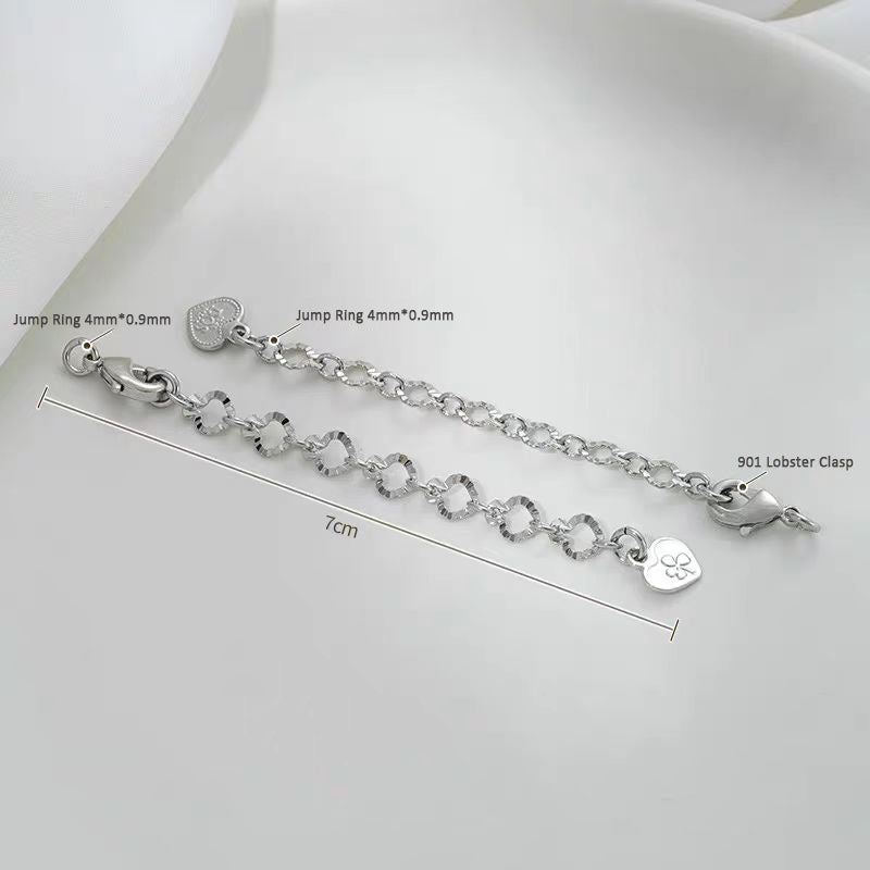 10pcs/pack Lobster Clasp and Adjust Chain Set -Vacuum Plating Waterproof Stainless steel