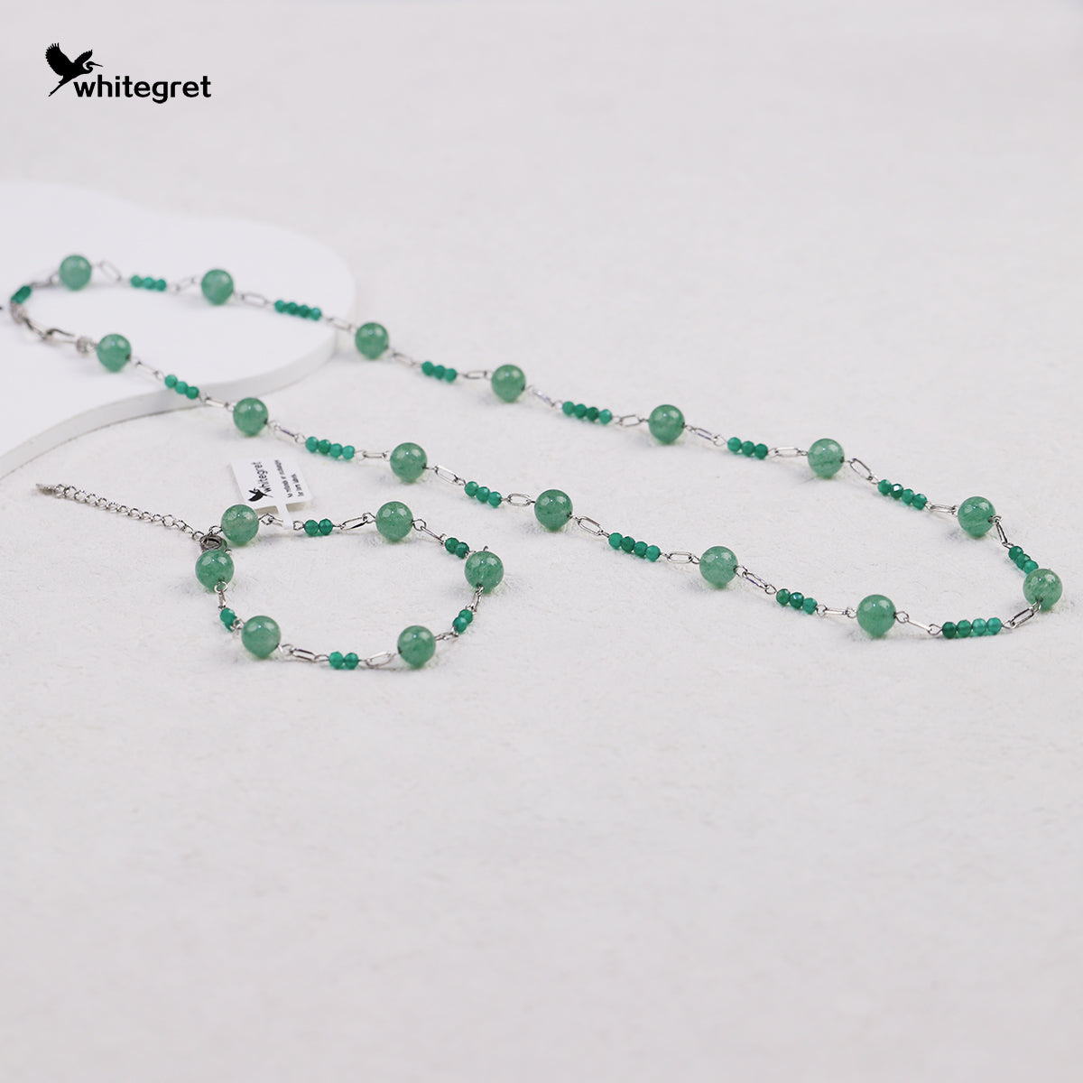 [WG0176] Handmade Green Strawberry Quartz Crystal Necklace