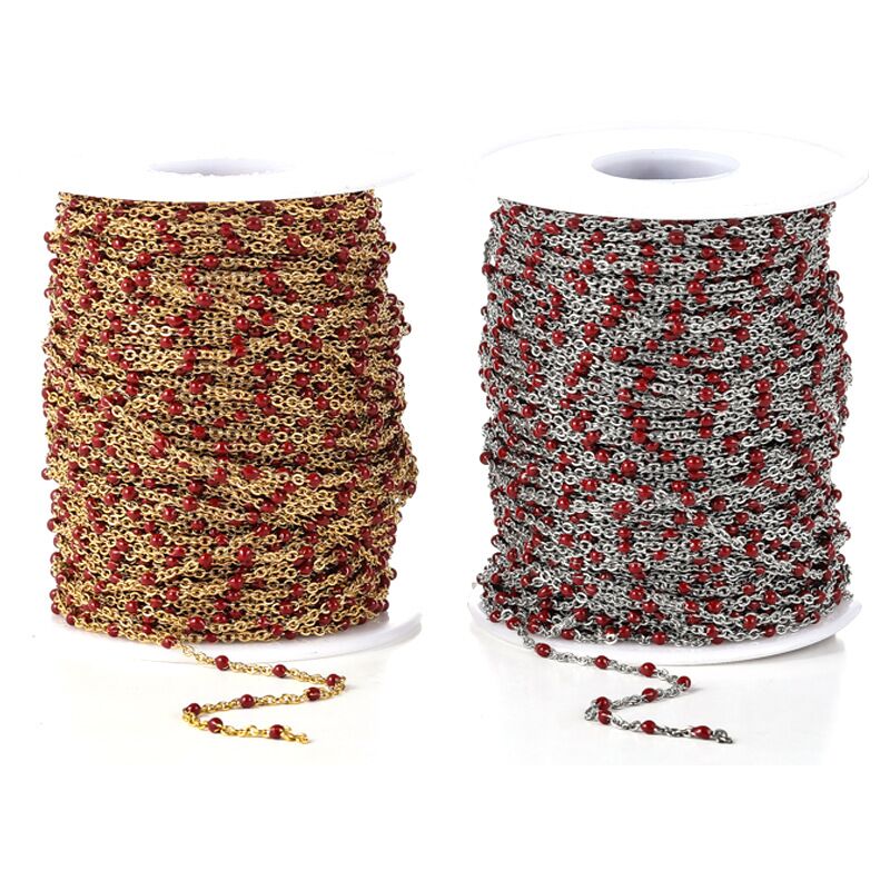 WG1005  Enamel Chain-Vacuum Plating Waterproof Stainless Steel chain