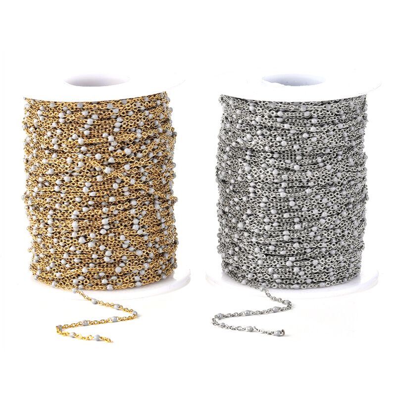 WG1005  Enamel Chain-Vacuum Plating Waterproof Stainless Steel chain